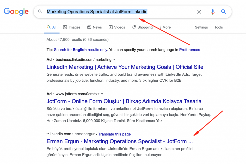 LinkedIn profil ve extension'lar