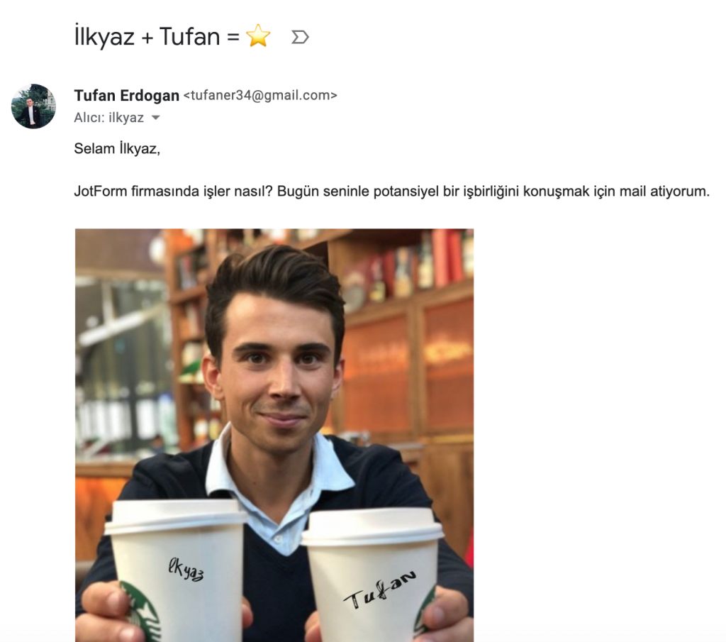 Lemlist kişiselleştirilmiş mail örneği